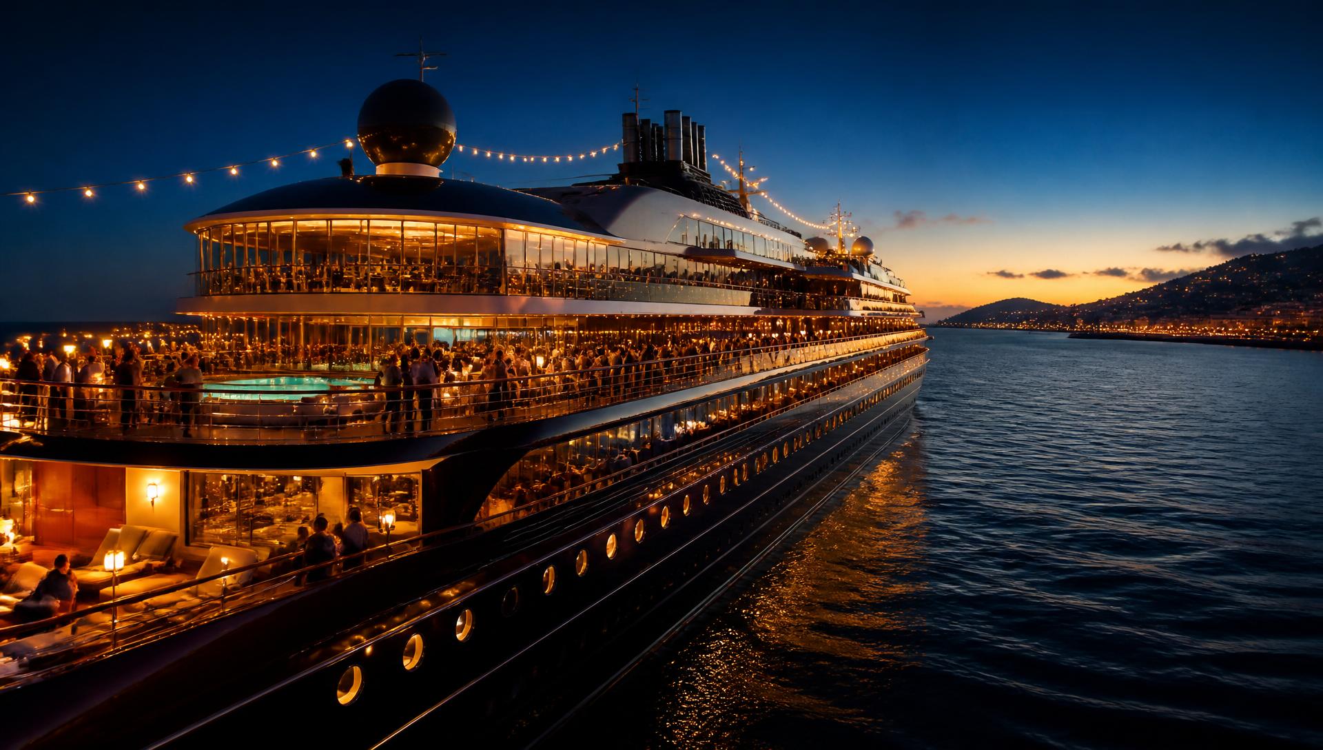 Crucero luxury al atardecer